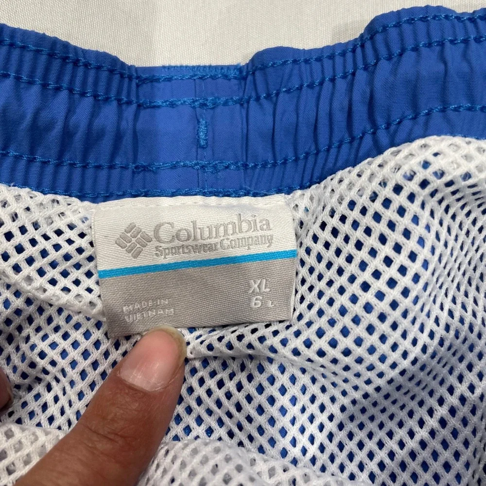 Columbia PFG Backcast III Water Shorts Mens XL Blue Omni-Shade FM4009 6in Inseam